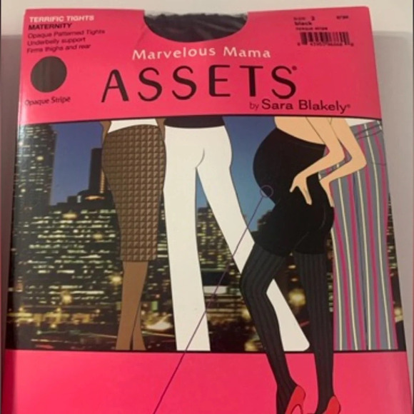 Spanx Marvelous mama pattern maternity support tights Sz1 & 2 Black Ribbed. - Picture 1 of 8
